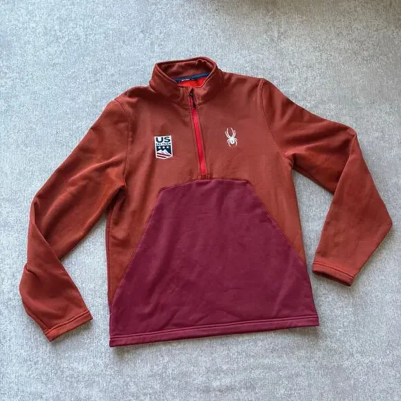 Spyder US Ski Team Fleece Quarter Zip Sweater - Picture 1 of 5
